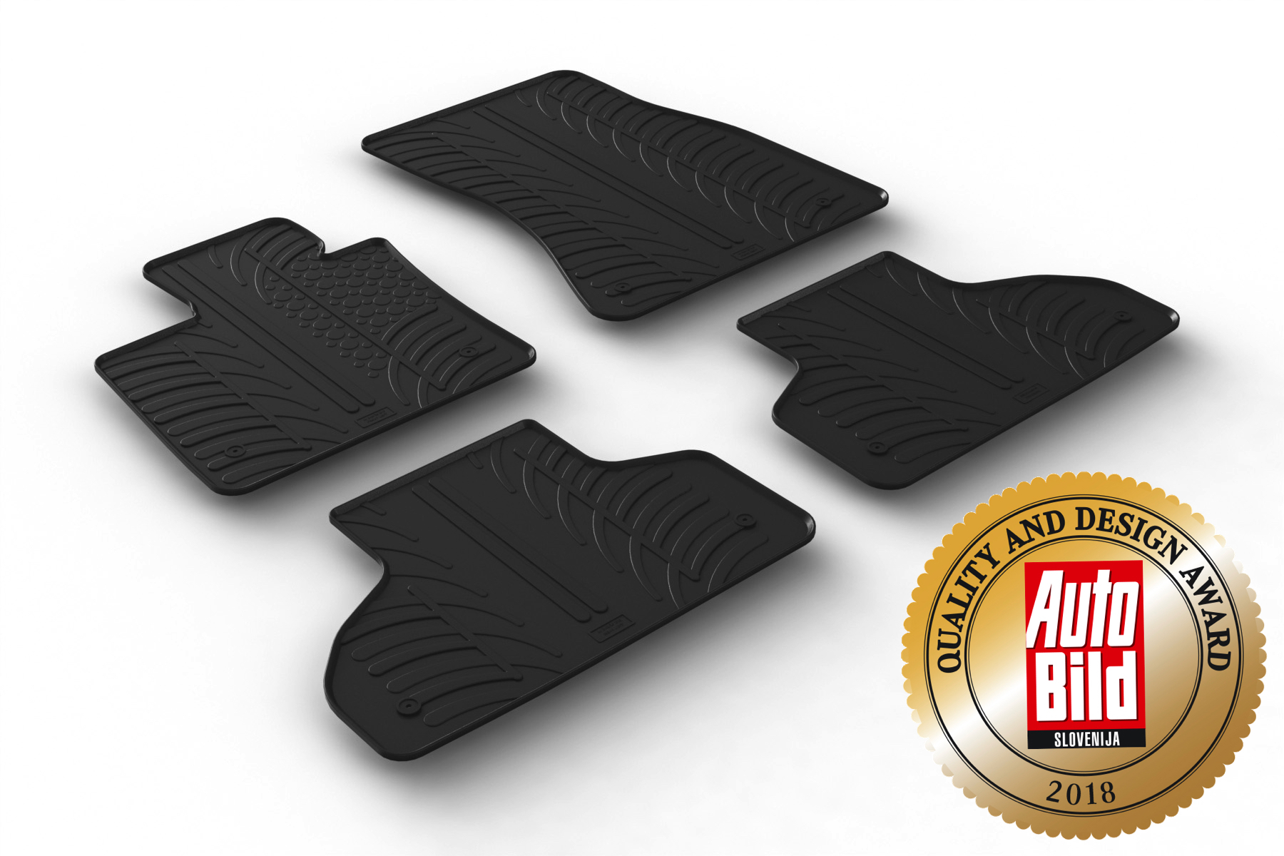 ab 2013 3-teilige schwarze Gummifußmatte für BMW X5 F15 Bj